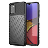 Thunder Case Flexible Tough Rugged Cover TPU Case til Samsung Galaxy A03s sort