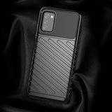 Thunder Case Flexible Tough Rugged Cover TPU Case til Samsung Galaxy A03s sort