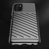 Thunder Case Flexible Tough Rugged Cover TPU Case til Samsung Galaxy A03s sort