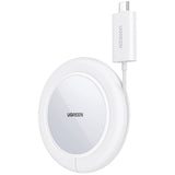 Ugreen CD245 40123 trådløs Qi / MagSafe oplader 15W med USB-C kabel - hvid