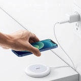 Ugreen CD245 40123 trådløs Qi / MagSafe oplader 15W med USB-C kabel - hvid
