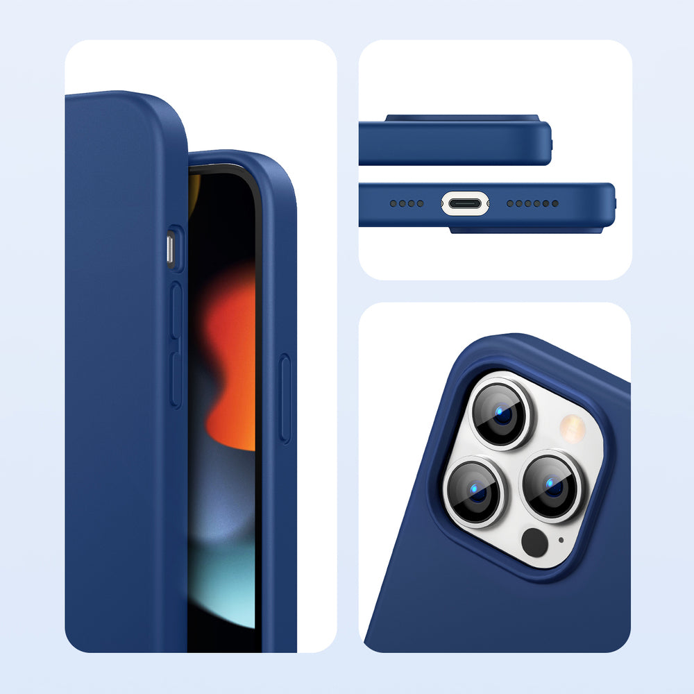 Ugreen beskyttende silikone Case gummi fleksible silikone cover til iPhone 13 Pro blå