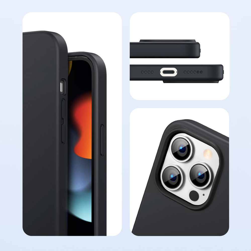 Ugreen beskyttende silikone Case gummi fleksible silikone cover til iPhone 13 Pro Max sort