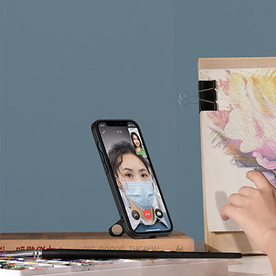 Ugreen Fusion Kickstand Case iPhone 13 Pro Hard Cover med Gel Frame og Stand sort (90153)