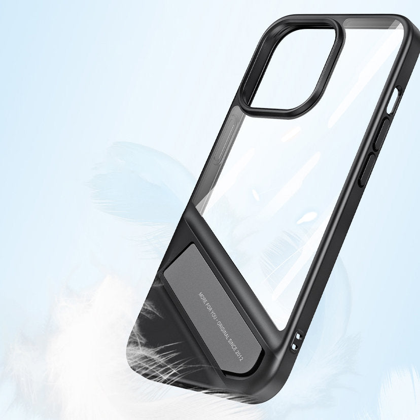 Ugreen Fusion Kickstand Case iPhone 13 Pro Hard Cover med Gel Frame og Stand sort (90153)
