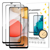 Wozinsky 2x Temperet Glas Full Glue Super Tough Screen Protector Full Covered med Frame Case Friendly til Samsung Galaxy A42 5G sort