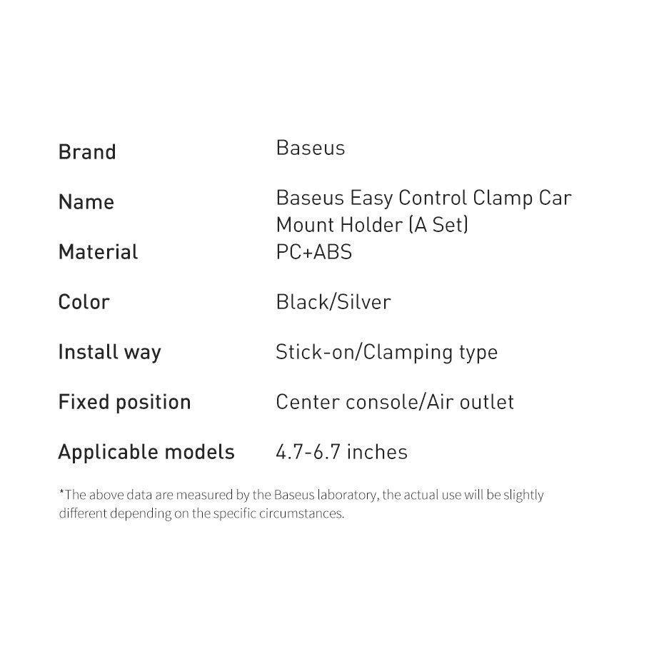 Baseus 2in1 bilholder til cockpit og ventilationsgrill sort (SUYK000001)