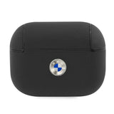 BMW BMAPSSLBK AirPods Pro cover sort Geniune læder sølv logo