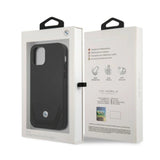 Etui BMW BMHCP12LRSWPK iPhone 12 Pro Max 6,7" sort/sort hårdkasse Læder Perforeret