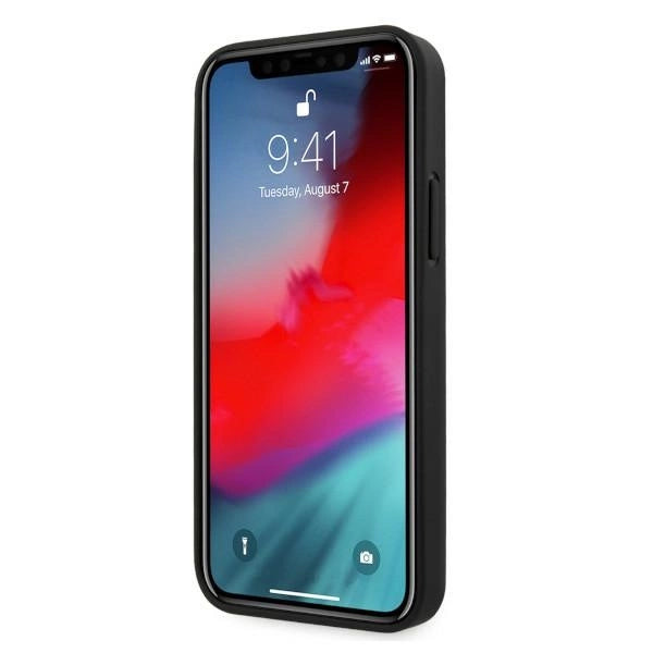 Etui BMW BMHCP12MRSWPK iPhone 12/12 Pro 6,1" sort/sort hårdkasse Læder Perforeret