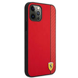Ferrari FESAXHCP12LRE iPhone 12 Pro Max 6.7" rød/rød hardcase On Track Carbon Stripe
