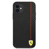 Ferrari FESAXHCP12SBK iPhone 12 mini 5.4" sort/sort hardcase On Track Carbon Stripe