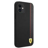 Ferrari FESAXHCP12SBK iPhone 12 mini 5.4" sort/sort hardcase On Track Carbon Stripe