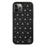 Mercedes MEHCP12LESPBK iPhone 12 Pro Max 6,7" sort/sort hårdkasse Silver Stars mønster