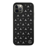 Mercedes MEHCP12MESPBK iPhone 12/12 Pro 6,1" sort/sort hardcase Silver Stars mønster