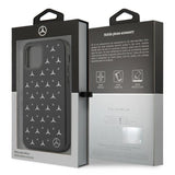 Mercedes MEHCP12MESPBK iPhone 12/12 Pro 6,1" sort/sort hardcase Silver Stars mønster