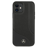 Mercedes MEHCP12SCDOBK iPhone 12 mini 5,4 "sort/sort hårdkasse læder perforeret område