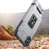 Crystal Ring Case Kickstand Tough Rugged Cover til iPhone XS Max rød