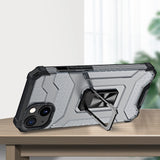 Crystal Ring Case Kickstand Tough Rugged Cover til iPhone 12 mini sort