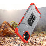 Crystal Ring Case Kickstand Tough Rugged Cover til iPhone 12 mini rød