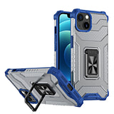 Crystal Ring Case Kickstand Tough Rugged Cover til iPhone 12 mini blå