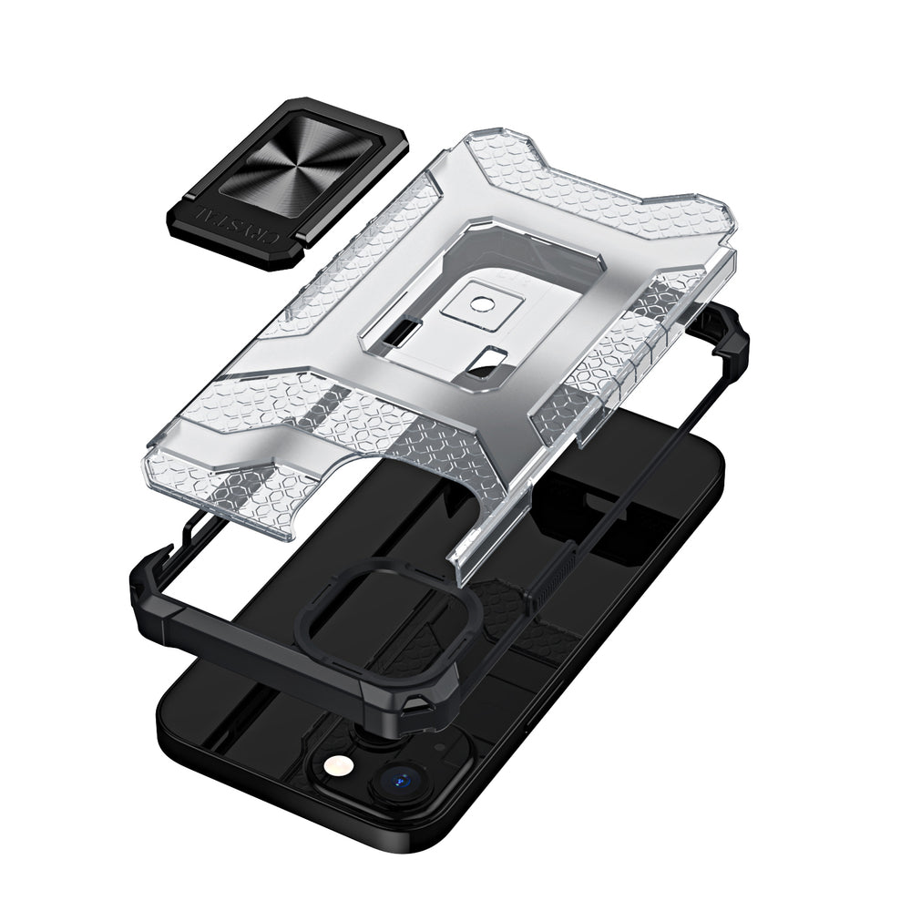 Crystal Ring Case Kickstand Tough Rugged Cover til iPhone 13 mini sort