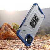 Crystal Ring Case Kickstand Tough Rugged Cover til iPhone 13 mini blå