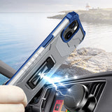 Crystal Ring Case Kickstand Tough Rugged Cover til iPhone 13 mini blå