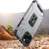 Crystal Ring Case Kickstand Tough Rugged Cover til iPhone 13 Pro blå