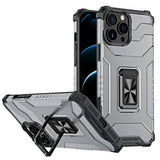 Crystal Ring Case Kickstand Tough Rugged Cover til iPhone 13 Pro Max sort