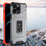 Crystal Ring Case Kickstand Tough Rugged Cover til iPhone 13 Pro Max rød