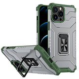 Crystal Ring Case Kickstand Tough Rugged Cover for iPhone 13 Pro Max grøn