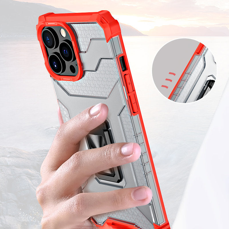 Crystal Ring Case Kickstand Tough Rugged Cover for iPhone 13 Pro Max grøn