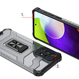 Crystal Ring Case Kickstand Tough Rugged Cover til Samsung Galaxy A72 4G rød