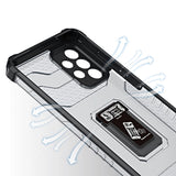 Crystal Ring Case Kickstand Tough Rugged Cover til Samsung Galaxy A72 4G rød