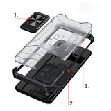 Crystal Ring Case Kickstand Tough Rugged Cover til Samsung Galaxy A72 4G blå
