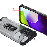 Crystal Ring Case Kickstand Tough Rugged Cover til Samsung Galaxy A72 4G blå