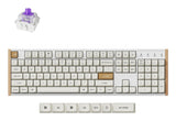 Keychron K10 HE tastatur Spil USB + RF Wireless + Bluetooth QWERTY Engelsk Hvid, Træ