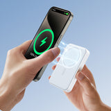 Joyroom JR-W020 Powerbank 20W 10000mAh MagSafe + USB-C - USB-C kabel 0,25m - hvid