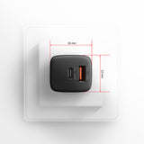 Axagon ACU-PQ20 wall charger QC3.0/AFC/FCP+ PD type-C 20 W - schwarz - USB Typ C Mobiltelefon, Smartphone, SmartWatch, Tablet, Universel Sort Vekselstrøm Hurtig opladning Indendørs