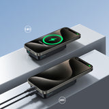 Joyroom JR-W020 20W 10000mAh MagSafe Power Bank + USB-C - USB-C 0,25m kabel - sort