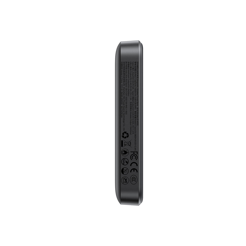 Joyroom JR-W020 20W 10000mAh MagSafe Power Bank + USB-C - USB-C 0,25m Kabel - sort
