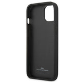 BMW Leather Curve Perforate Case for iPhone 13 - Red