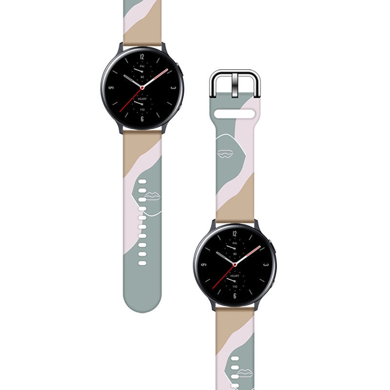 Strap Moro til Samsung Galaxy Watch 40 / 41 / 42 / 43 / 44 mm silikone armbånd ur band - mønster 17
