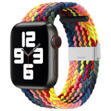 Trådt stof remme armbånd remme stof band til Apple Watch 38 / 40 / 41 mm - multicolor