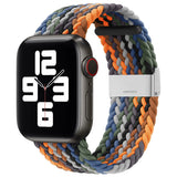 Trådt stof remme armbånd remme stof band til Apple Watch 38 / 40 / 41 mm - multicolor