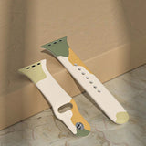 Silicone Strap Moro Watch Armbånd Band til Apple Watch 42 / 44 / 45 / 49 mm - mønster 1