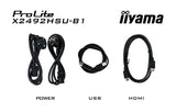 iiyama ProLite X2492HSU-B1 computerskærm 60,5 cm (23.8") 1920 x 1080 pixel Fuld HD LED Sort