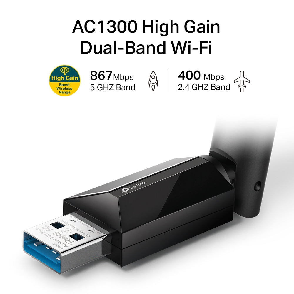 TP-LINK ARCHER T3U PLUS AC1300 High Gain DualBand Wi-Fi Adap