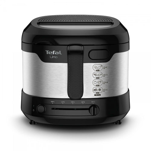 Tefal Uno FF215D Enkelt 1,8 L Enkeltstående 1600 W Frituregryde Sort, Rustfrit stål